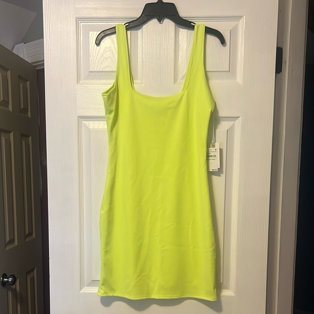 Good American Body Con Neon mini dress